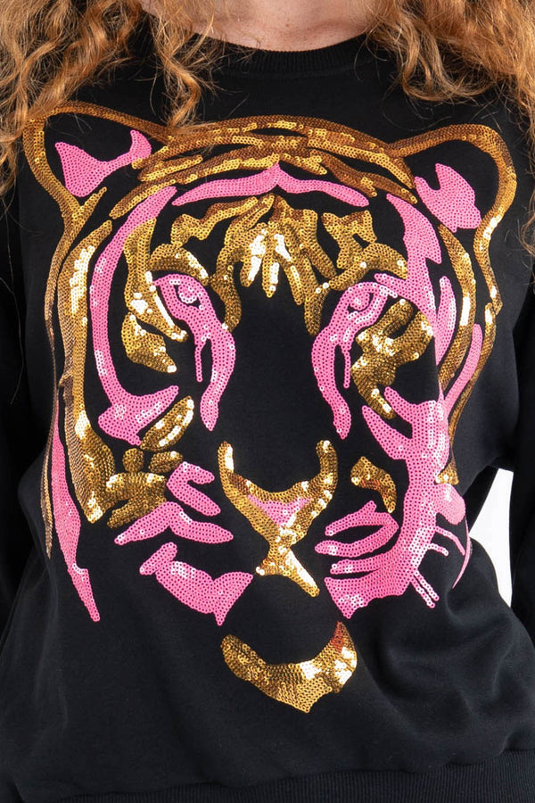 Tiger Sequin Sweatshirt