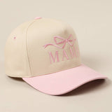 MAMA Ribbon Embroidered Two-Tone Trucker Hat