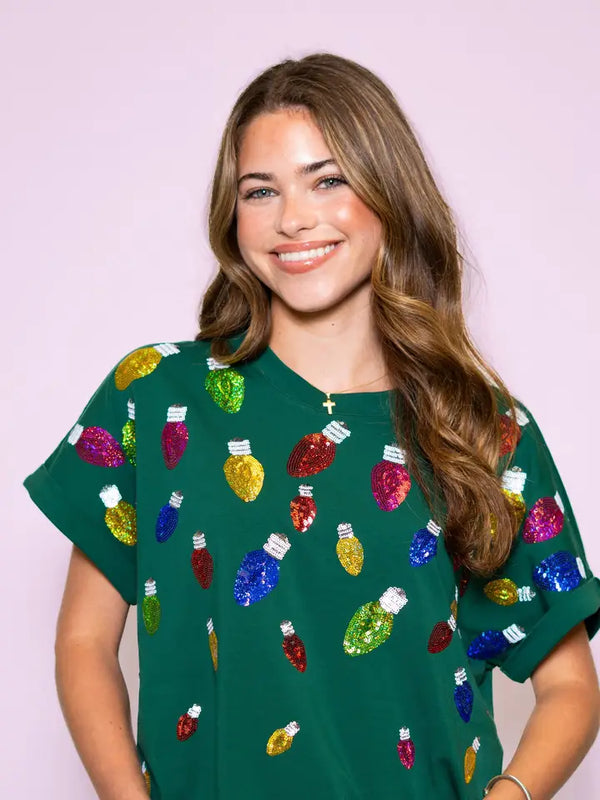 Scattered Christmas Lights | Sequin Design Cuff Sleeve