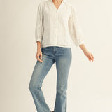 Pearl Petal Button Top
