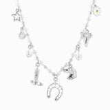 Western Icon Pearl Mix Chain Charm Necklace