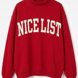 Naughty or Nice Reversible Mock Neck