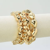 4 Piece Organic Shape CCB Stretch Bracelet Set