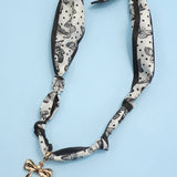 Handcrafted Scarf Interchangeable Charm Necklace |