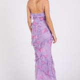 Summer Mirage Mesh Floral Ruffle Max