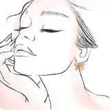 Pearl Bow Stud Earrings