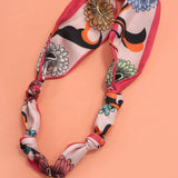 Handcrafted Scarf Interchangeable Charm Necklace |