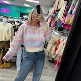 Rainbow Frill Sweater