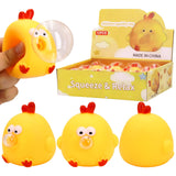 Bubble Blowing Chubby Yellow Chick Squishy Toy