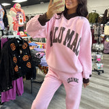 Lulu Mac | Puff Pant- Light Pink/ Brown