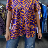 Tiger V Neck with Side Slits