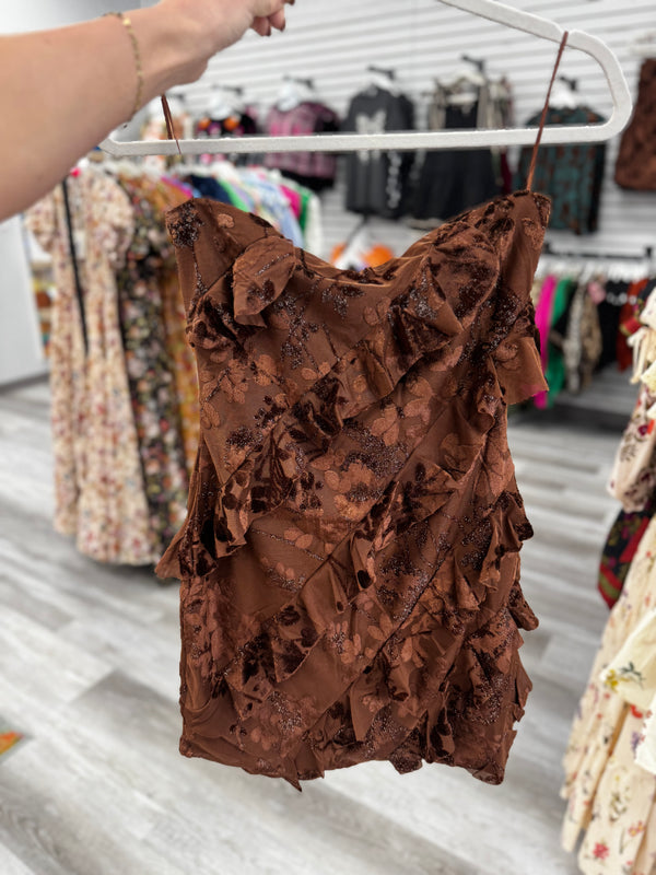 Fall Soirée Ruffle Mini Dress