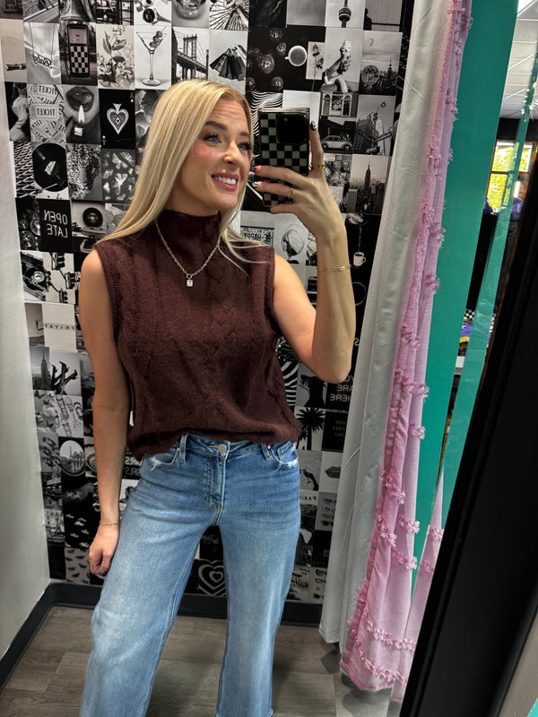 Cholocate Sleeveless Sweater