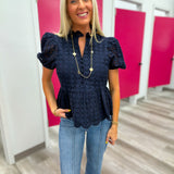 All Eyes on You Eyelet Top