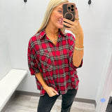 Flannel Top - Red