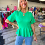 Flirty Flair Peplum Top