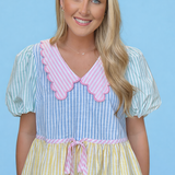 Hop On By Stripe Pastel Top