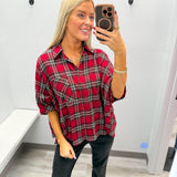 Flannel Top - Red