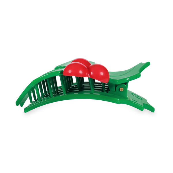 Flat Round Hair Clip | Medium | Holly Leaves