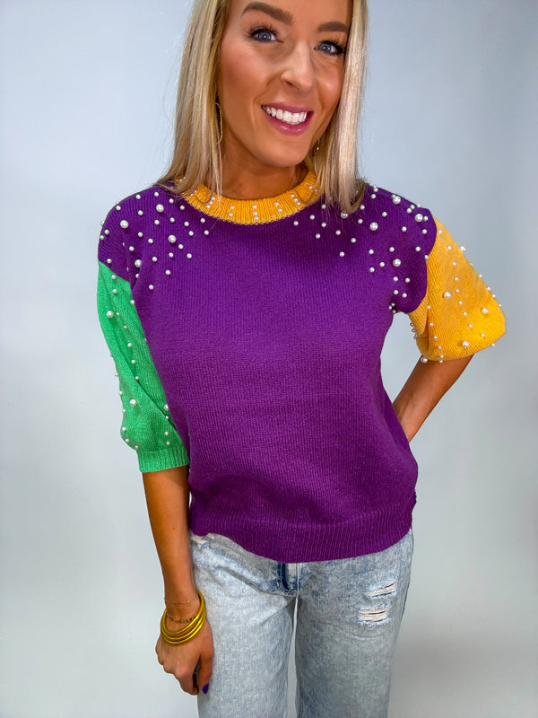 On the Parade Route Pearl Sweater