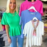 Flirty Flair Peplum Top