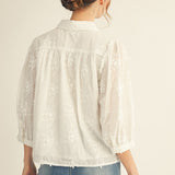 Pearl Petal Button Top