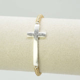 CB2350 Cross CCB Stretch Bracelet