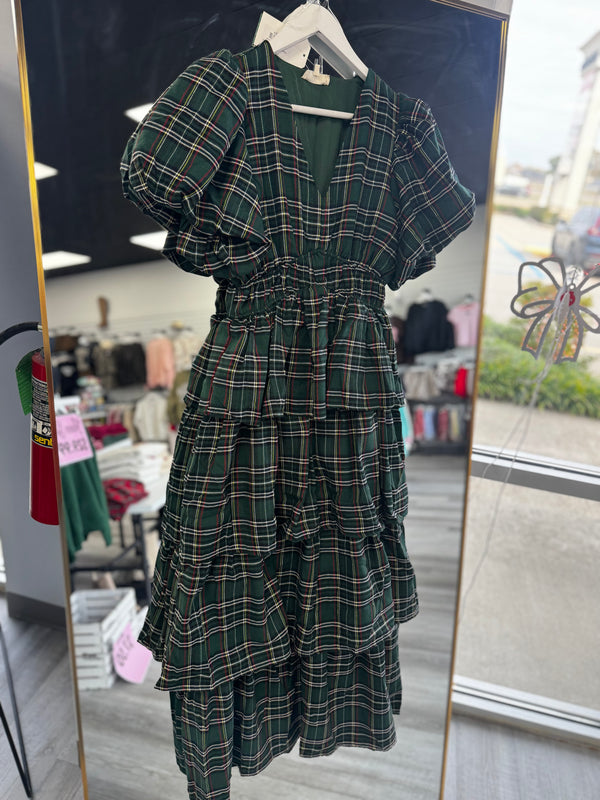 Christmas Cheer Ruffle Midi