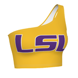LSU Yellow One Shoulder Top