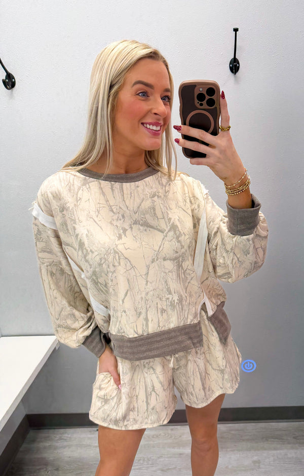 Camo Asymmetrical Pullover