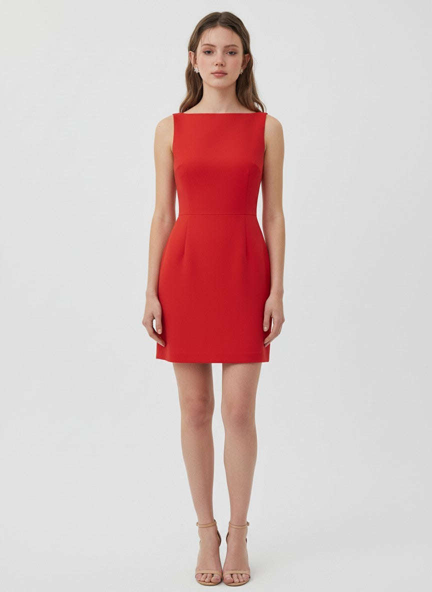 On My Way Backless Detail Boat Neck Sleeveless Mini Dress Savage Roots Boutique On My Way Backless Detail Boat Neck Sleeveless Mini Dress Savage Roots Boutique