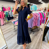 Sweet Escape Eyelete Mid Dress