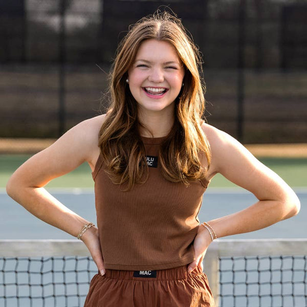 DD-TANK BROWN LULU MAC SOLID TANK TOPS