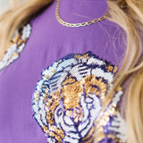 Gameday Sequin Tiger Top