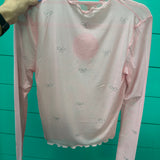 Mesh Rhinestone Bow Top