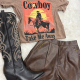 Cowboy Into The Sunset Graphic Tee