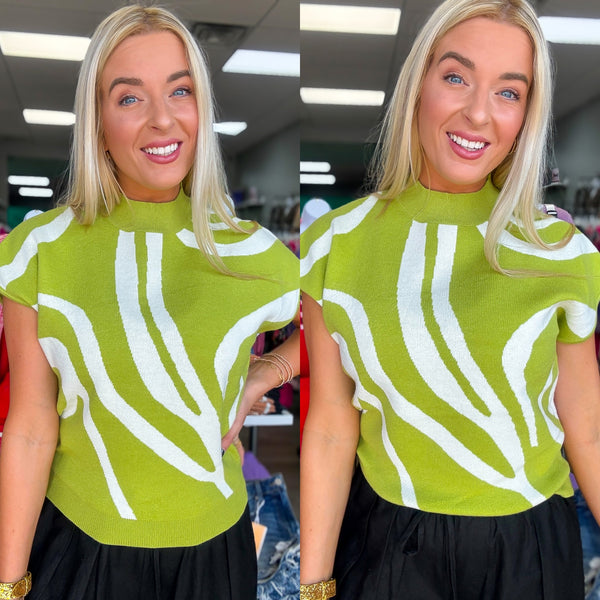 Avocado Swirl Sweater