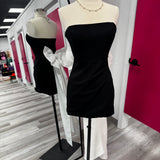 Black Bow Back Mini Dress