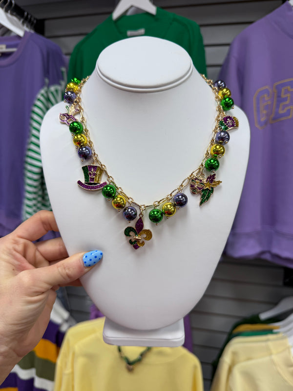 Mardi Gras Charm Necklace | MULTIPLE OPTIONS
