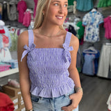 Gingham and Bow Tank Top