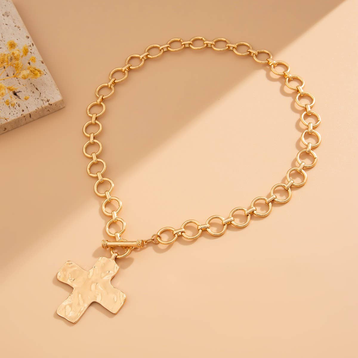 Hammer Cross Necklace