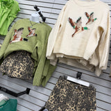 Flying Ducks Knit Sweater