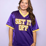 Women's Sequin Design Football Jersey