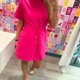 Pink Dress with Heart Detail Tie