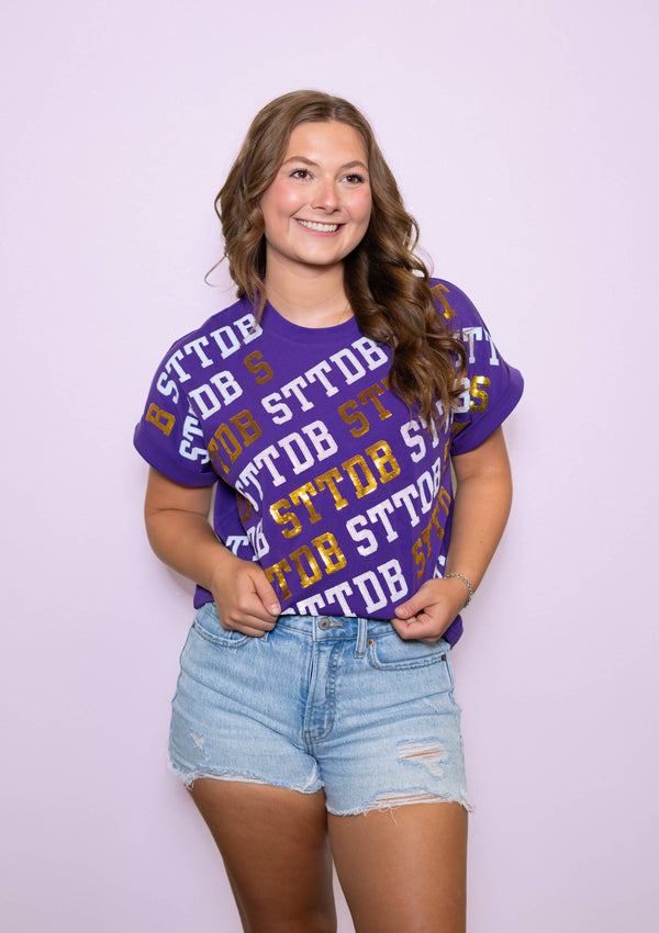 STTDB Varsity Block | Women's Sequin Design Cuff Sleeve