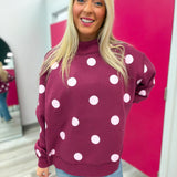 Praise God & Polka Dot Mock Neck