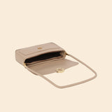 Knotted Ring Accent Leather Hand Bag