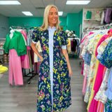 Navy Blossom Dress