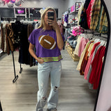 Football Top with Gold Border