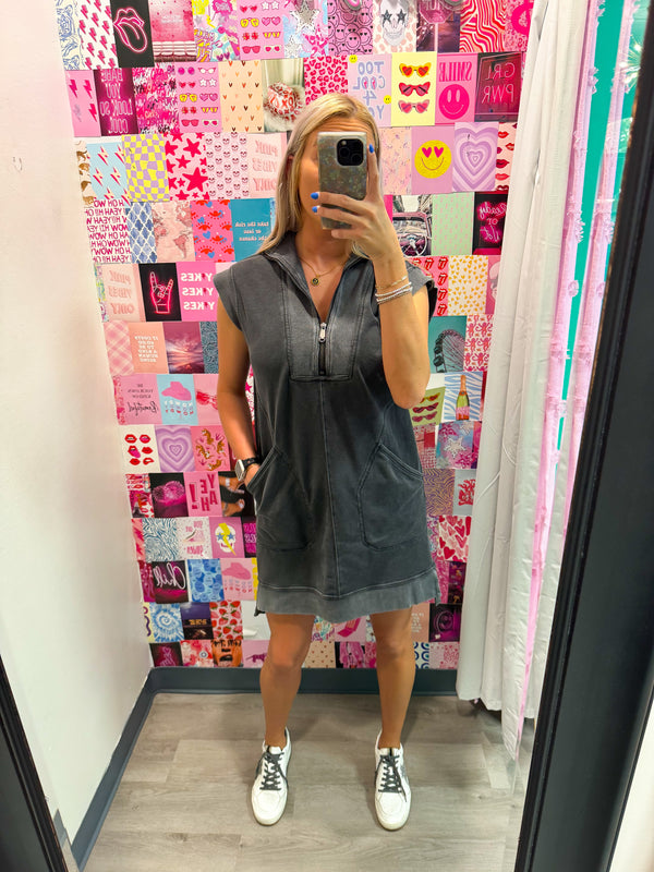 Casual Outing Dress - Black